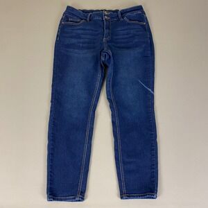 Ellen Tracy CORA Jeans Women's Size 16W Blue Dark Wash Denim‎ Comfort Stretch *